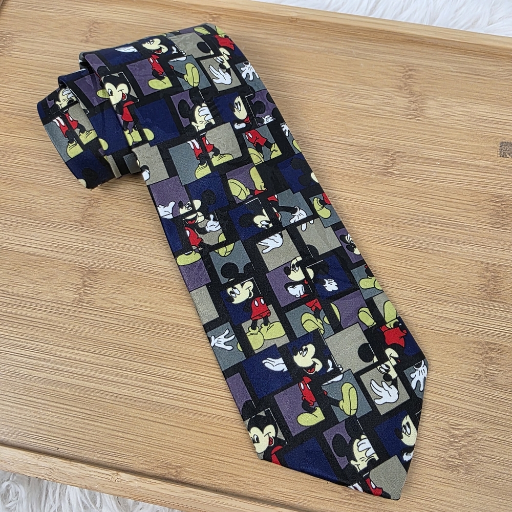 Vintage Mickey Mouse Patterned Tie Disney Mickey Unlimited